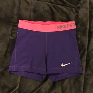 Purple / Pink nike pro spandex